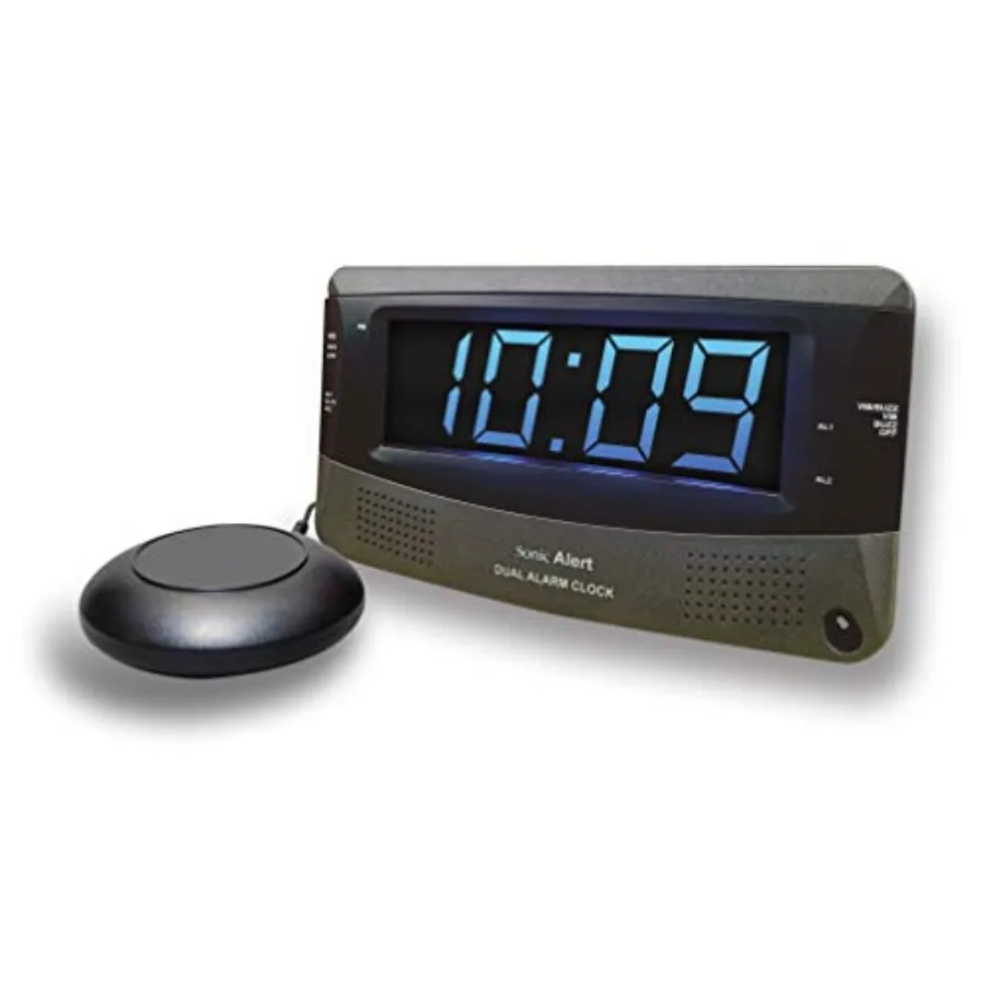 Dual Extra Loud Alarm Clock with Bed Shaker Sonic Boom Vibrating Alarm Clock for Heavy Sleepers, Battery Backup Wake with a Sha
Dual Extra Loud Alarm Clock with Bed Shaker Sonic Boom Vibrating Alarm Clock for Heavy Sleepers, Battery Backup Wake with a Sha