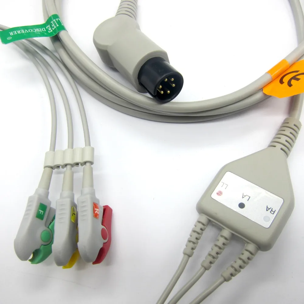One-piece ECG cable with 3leads Clip for MIN*DRAY MEC1000,PM7000 patient monitor
One-piece ECG cable with 3leads Clip for MIN*DRAY MEC1000,PM7000 patient monitor