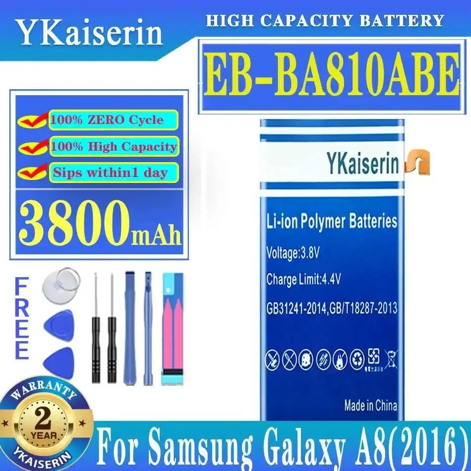 Battery EB-BA810ABE For Samsung Galaxy A8 2016 SM-A8100 SM-A810F SM-A810YZ SM-A810S A810F DS SM-A810 A8100 A810 A810YZ A810S
Battery EB-BA810ABE For Samsung Galaxy A8 2016 SM-A8100 SM-A810F SM-A810YZ SM-A810S A810F DS SM-A810 A8100 A810 A810YZ A810S