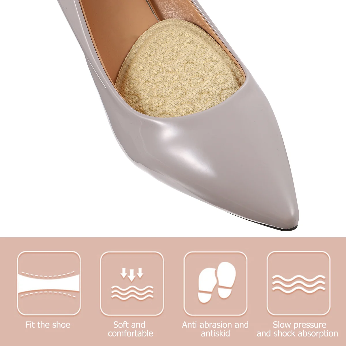 6pcs Forefoot Pads Half Sole Insoles For High Heels Pain Relief Non-Slip Cushion Breathable Arch Support Skid Resistance Mat
6pcs Forefoot Pads Half Sole Insoles For High Heels Pain Relief Non-Slip Cushion Breathable Arch Support Skid Resistance Mat