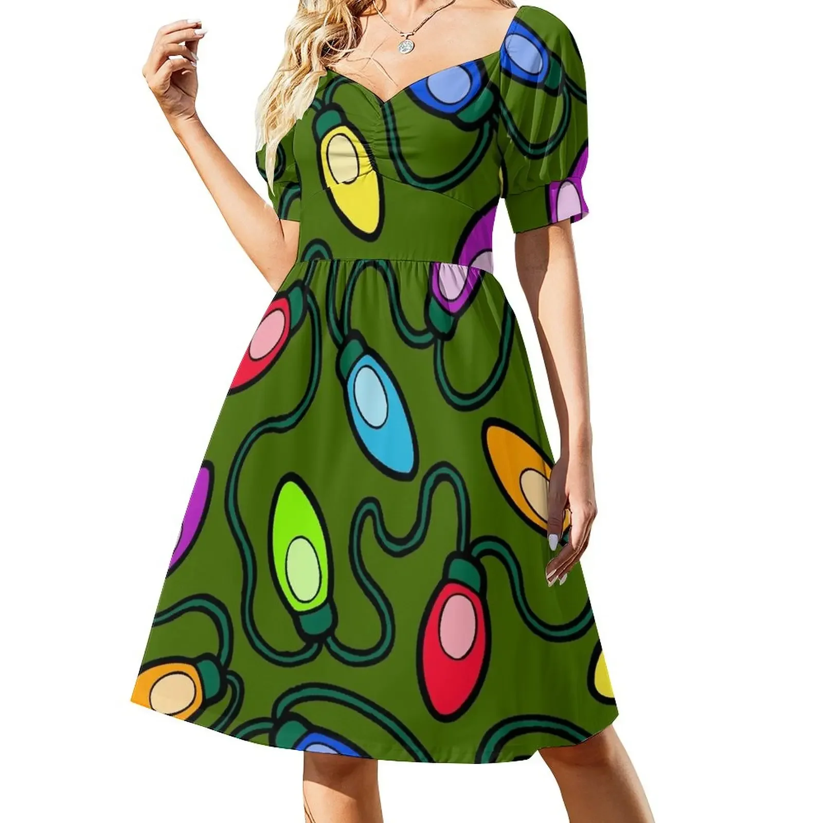 Chrismas Fairy Lights Pattern Short-Sleeved Dress summer dress women 2025 Women's long dress
Chrismas Fairy Lights Pattern Short-Sleeved Dress summer dress women 2025 Women's long dress