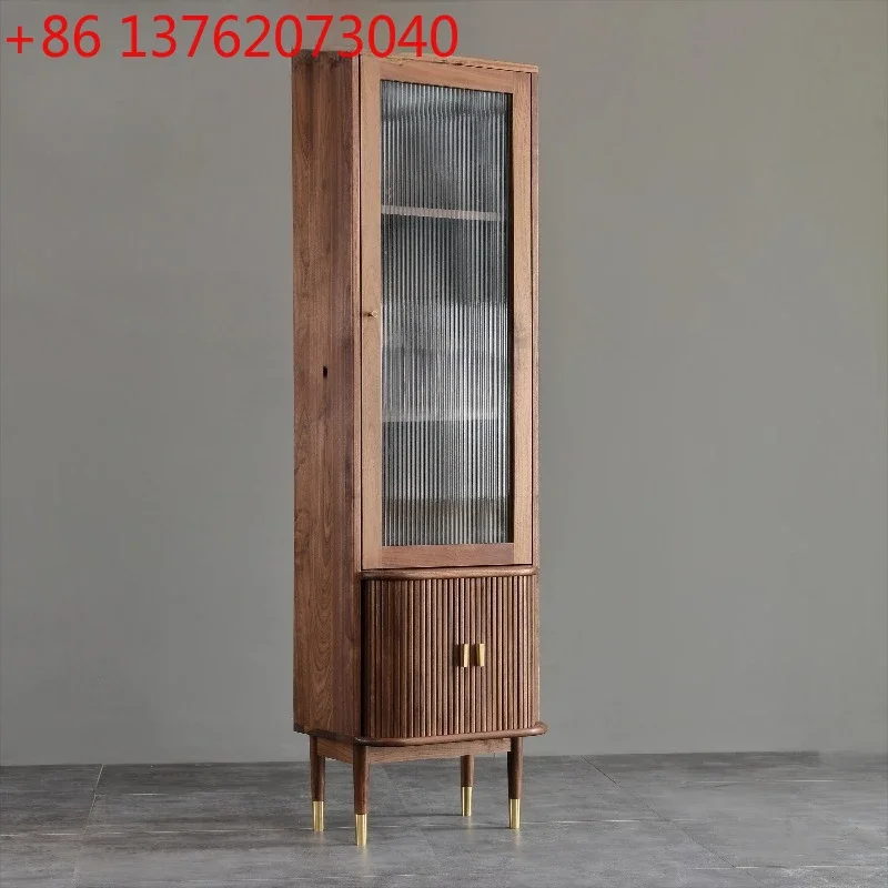 North America Black Walnut Shutter Bookcase Simple Floor Changhong Display Cabinet Made of Glass Locker
North America Black Walnut Shutter Bookcase Simple Floor Changhong Display Cabinet Made of Glass Locker
