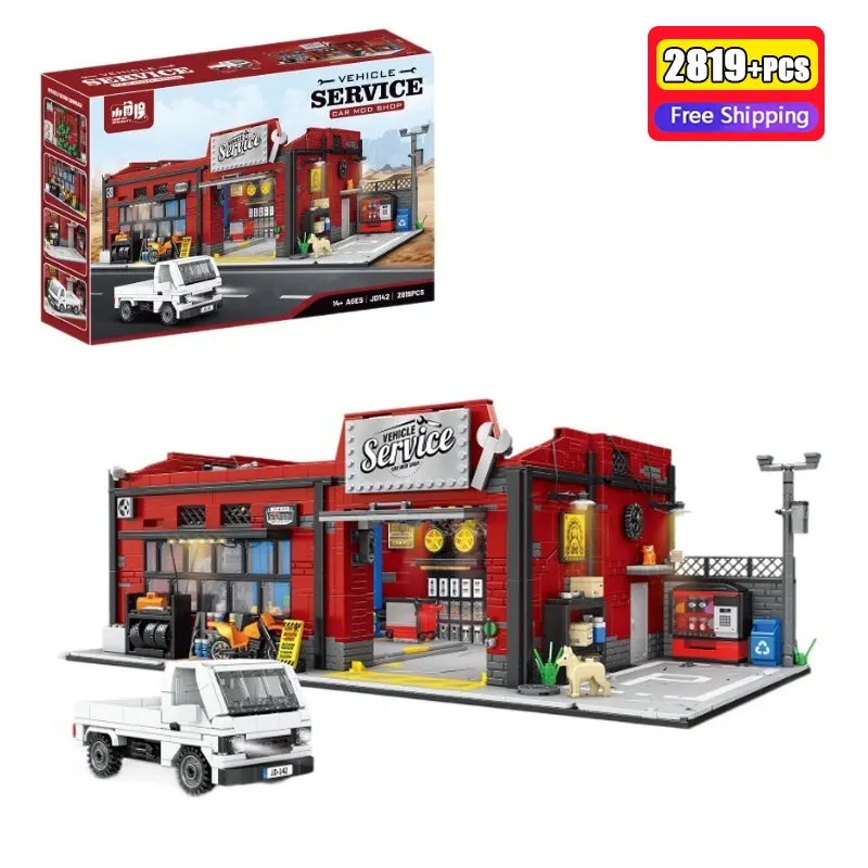 JD142 2819Pcs City Service Car Repair Shop Building Blocks With LED Light MOC Street View Garage Construction Toys For Boys
JD142 2819Pcs City Service Car Repair Shop Building Blocks With LED Light MOC Street View Garage Construction Toys For Boys