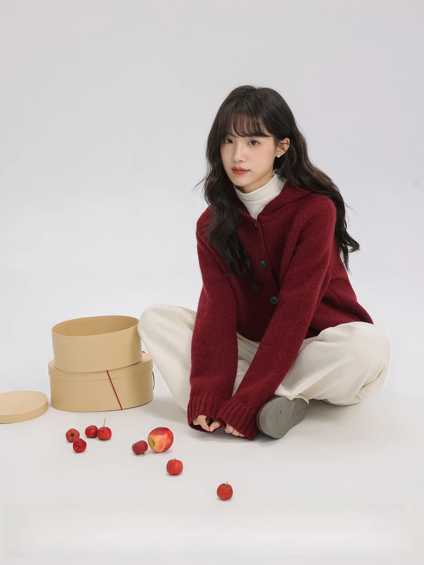 Retro Knitted Red Sweater with Hat New Year's Faion Women's Winter Outerwear Design Open Cardigan Warmth Feels Cozy Long Sl...
Retro Knitted Red Sweater with Hat New Year's Faion Women's Winter Outerwear Design Open Cardigan Warmth Feels Cozy Long Sl...