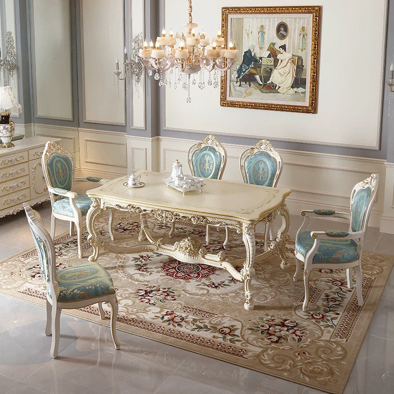 !@Classic Dining Furniture Royal Style Wooden Dining Table and Chairs With Cabinet Set White Dining Table
!@Classic Dining Furniture Royal Style Wooden Dining Table and Chairs With Cabinet Set White Dining Table