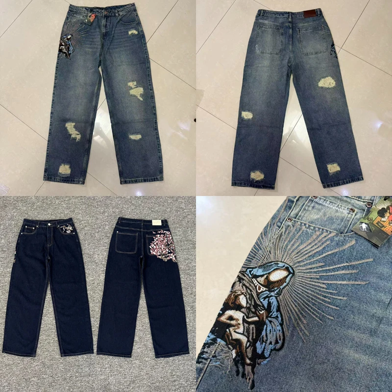 High Quality Derschutze Jeans Summer Streetwear Do Old Embroidery Ripped Denim Trousers
High Quality Derschutze Jeans Summer Streetwear Do Old Embroidery Ripped Denim Trousers