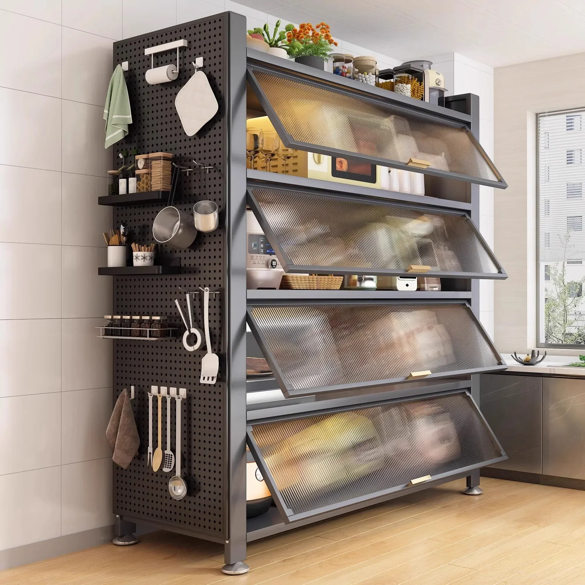 Modern Kitchen Cabinets Rack Floor Multi-layer Home Storage Cabinets Kitchen Furniture Multi-functional Bowl Sideboard Cabinet
Modern Kitchen Cabinets Rack Floor Multi-layer Home Storage Cabinets Kitchen Furniture Multi-functional Bowl Sideboard Cabinet