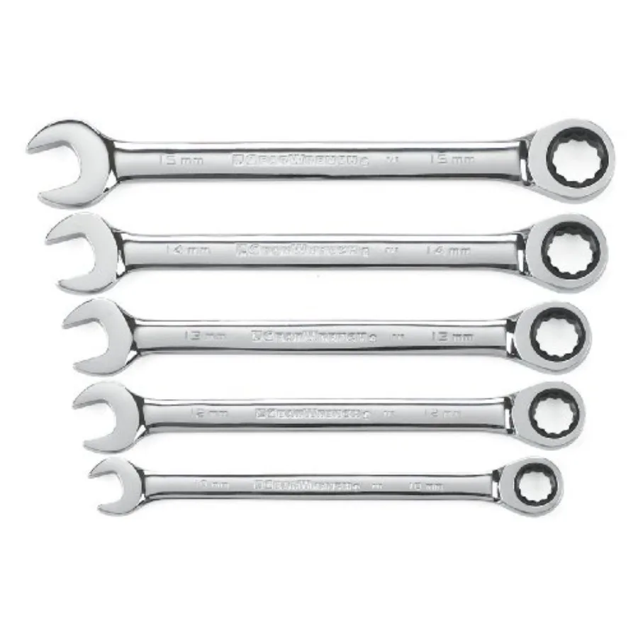 Ratcheting Combination Metric Wrench Set 5 Pc. 12 Point - 93004D
Ratcheting Combination Metric Wrench Set 5 Pc. 12 Point - 93004D