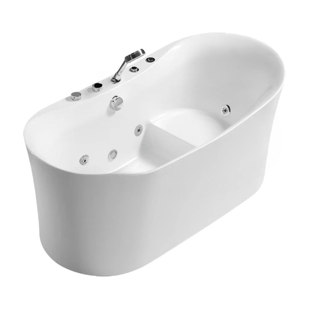 59-дюймовая компактная отдельностоящая гидромассажная ванна с форсунками, современная мини-джакузи для взрослых
59-дюймовая компактная отдельностоящая гидромассажная ванна с форсунками, современная мини-джакузи для взрослых