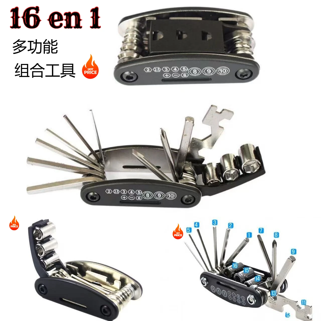 MINISO Bicycle Portable Small Accessories Cycling Repair Combination Tools Multifunctional Folding Repair Tools Wrench
MINISO Bicycle Portable Small Accessories Cycling Repair Combination Tools Multifunctional Folding Repair Tools Wrench