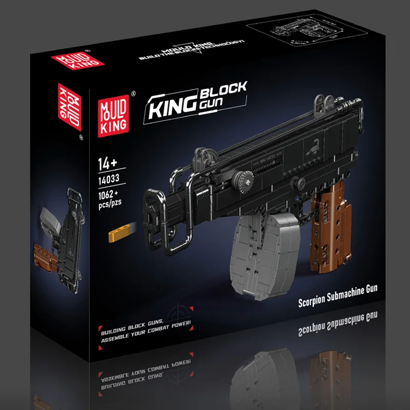Mould King 14033 Scorpion Submachine Gun Building Blocks Assembly Technical DIY Bricks Set for Adults Boys Christmas Gifts
Mould King 14033 Scorpion Submachine Gun Building Blocks Assembly Technical DIY Bricks Set for Adults Boys Christmas Gifts