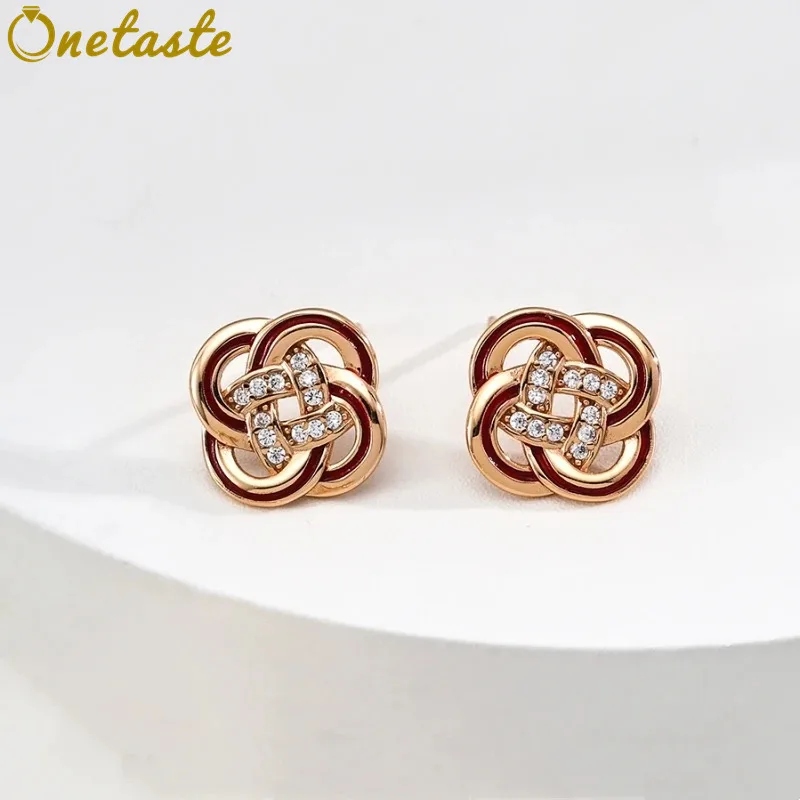 925 Silver Gold Plated Cubic Zirconia Red Enamel Square Woven Knot Stud Earrings Women Fashion Dainty Small Earring Love Gift
925 Silver Gold Plated Cubic Zirconia Red Enamel Square Woven Knot Stud Earrings Women Fashion Dainty Small Earring Love Gift