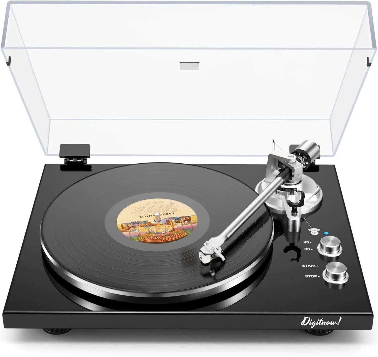 Wireless Turntable with Bluetooth, USB Output, Magnetic Cartridge, 33/45 RPM, High-Gloss Wood Design
Wireless Turntable with Bluetooth, USB Output, Magnetic Cartridge, 33/45 RPM, High-Gloss Wood Design