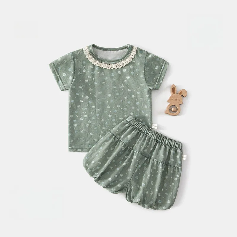 MILANCEL Summer Baby Pajamas Set 6M-3T Sweet Floral Lace Toddler Homewear Suit Girls Loungewear Infant Outfit 2PCS
MILANCEL Summer Baby Pajamas Set 6M-3T Sweet Floral Lace Toddler Homewear Suit Girls Loungewear Infant Outfit 2PCS