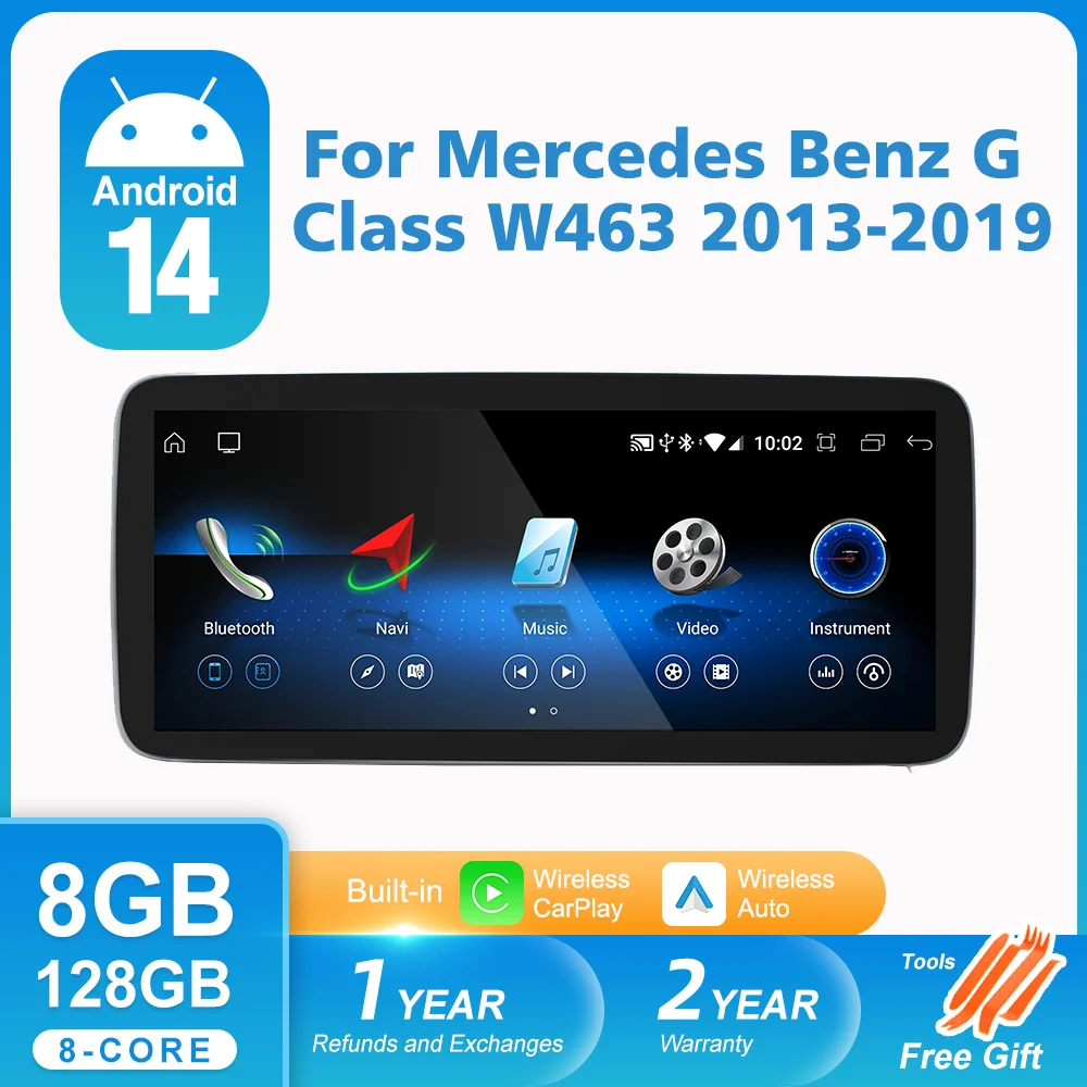 Android 14 8+64 Wireless CarPlay For Mercedes Benz G Class W463 2013-2019 Multimedia Player Navigation GPS WiFi Stereo Autoradio
Android 14 8+64 Wireless CarPlay For Mercedes Benz G Class W463 2013-2019 Multimedia Player Navigation GPS WiFi Stereo Autoradio