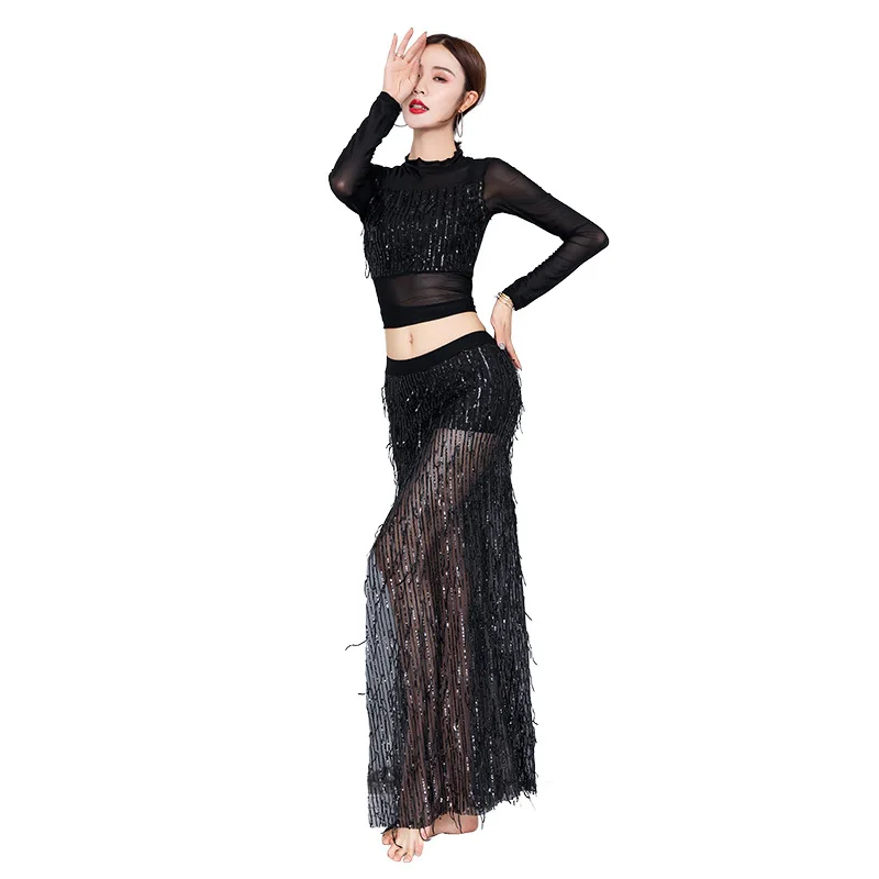 Autumn Winter New Belly Dance Performance Clothes Sequins Gorgeous Fairy Models Sexy Strapless Adult Bellydance Practice Clothes
Autumn Winter New Belly Dance Performance Clothes Sequins Gorgeous Fairy Models Sexy Strapless Adult Bellydance Practice Clothes