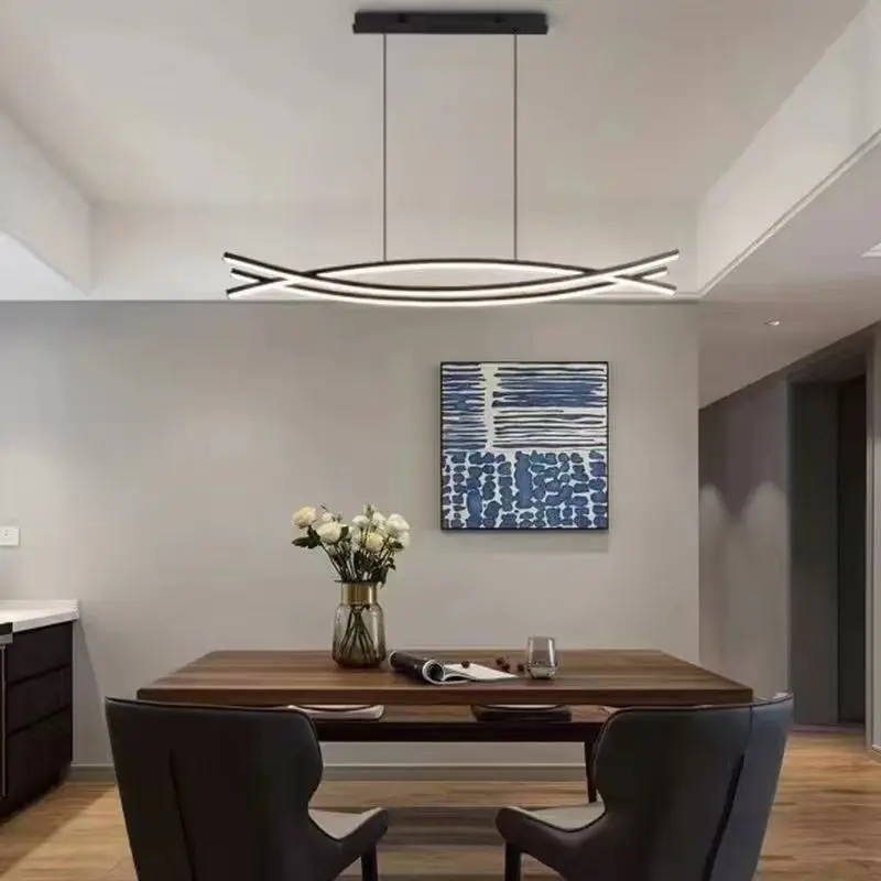 Living Room chandelier Nordic modern simple high-end restaurant a word strip light geometry bar minimalist table chandelier
Living Room chandelier Nordic modern simple high-end restaurant a word strip light geometry bar minimalist table chandelier