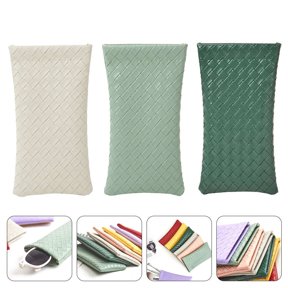 3 Pcs Glasses Bag Eyeglass Case Eyewear Storage Chic Stylish Weave Sunglasses Pouch Travel Organizer
3 Pcs Glasses Bag Eyeglass Case Eyewear Storage Chic Stylish Weave Sunglasses Pouch Travel Organizer