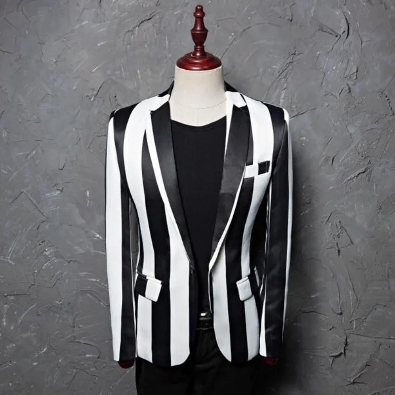 New Fashion Printed Blazers Men's Korean Casual Suit Male England Coat Studio Host Hair Stylist Stage Zebra Stripe Jacket Men
New Fashion Printed Blazers Men's Korean Casual Suit Male England Coat Studio Host Hair Stylist Stage Zebra Stripe Jacket Men