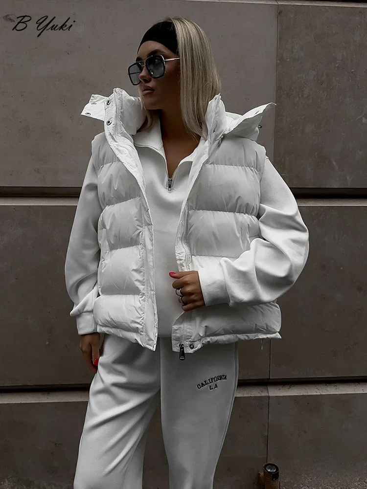 Blessyuki Autumn Winter Short Waistcoat Women 2023 New Oversized Casual Hooded Sleeveless Thicken Warm Zipper Padded Vest Jacket
Blessyuki Autumn Winter Short Waistcoat Women 2023 New Oversized Casual Hooded Sleeveless Thicken Warm Zipper Padded Vest Jacket