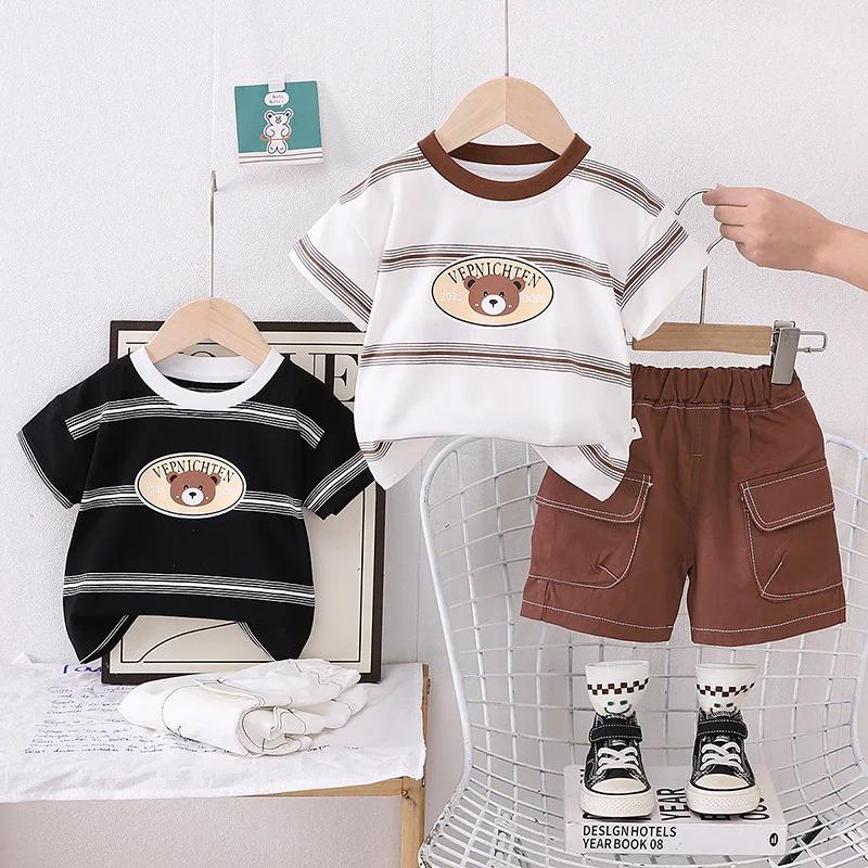 2025 Summer Children Boys T-shirts Sets Cartoon Printed Baby Boy Short Sleeve Tops and shorts 0-4 Years Toddler Kids Clothes
2025 Summer Children Boys T-shirts Sets Cartoon Printed Baby Boy Short Sleeve Tops and shorts 0-4 Years Toddler Kids Clothes