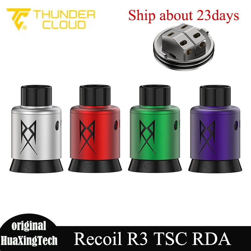 Original ThunderCloud x Grimm Green Recoil R3 TSC RDA Atomizer 2ml Team Single Coil 24mm Single/Dual Coil Leak Proof E-Cig Tank
Original ThunderCloud x Grimm Green Recoil R3 TSC RDA Atomizer 2ml Team Single Coil 24mm Single/Dual Coil Leak Proof E-Cig Tank