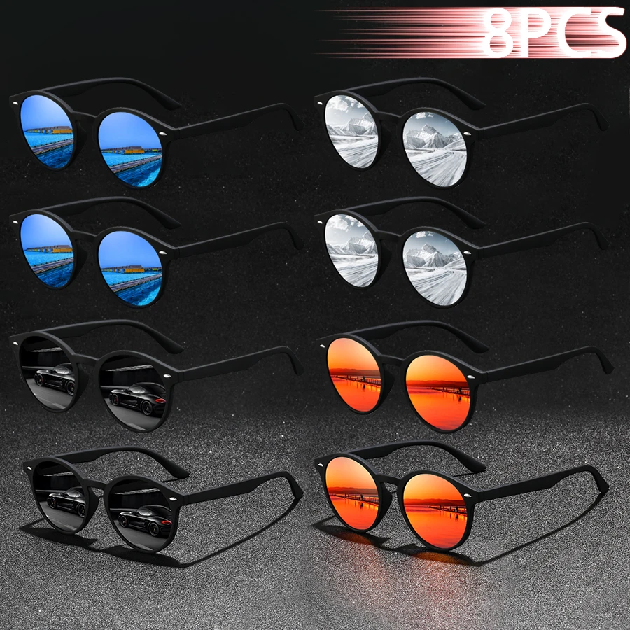 8 PCS Fashion Vintage rotunditye Frame Sunglasses Men Women Fishing Driving Luxury Brand Designer Sun Glasses Eyewear UV400
8 PCS Fashion Vintage rotunditye Frame Sunglasses Men Women Fishing Driving Luxury Brand Designer Sun Glasses Eyewear UV400