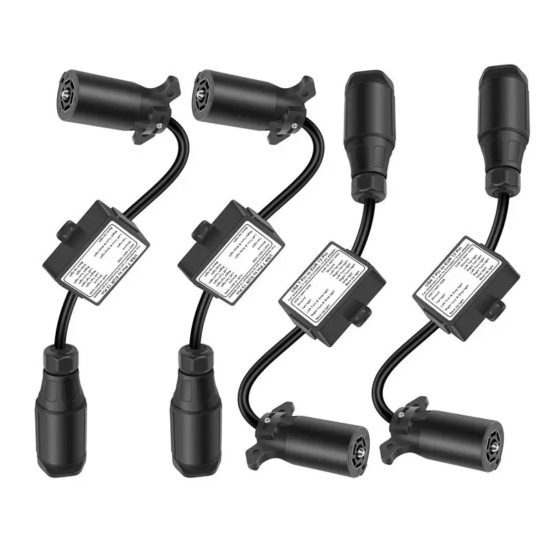 4X USA To European Trailer Light Converter 7 Way Flat Socket (US Vehicle) To 13-Pin Round Plug (EU Trailer)-N30R
4X USA To European Trailer Light Converter 7 Way Flat Socket (US Vehicle) To 13-Pin Round Plug (EU Trailer)-N30R