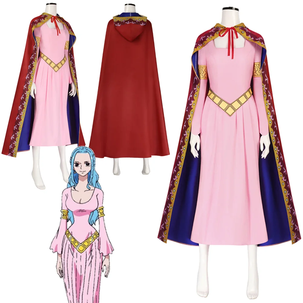 Nefertari Vivi Cosplay Fantasy Pink Dress Cloak Clothing Anime Pirate Costume Disguise Adult Women Roleplay Fantasia Outfits
Nefertari Vivi Cosplay Fantasy Pink Dress Cloak Clothing Anime Pirate Costume Disguise Adult Women Roleplay Fantasia Outfits