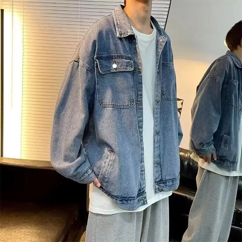 Loose Men's Jaet Sli Streetwear Hong Kong Sle Spring Autumn Outerwear Faionable Casual Coat Korean Harajuku Iuence
Loose Men's Jaet Sli Streetwear Hong Kong Sle Spring Autumn Outerwear Faionable Casual Coat Korean Harajuku Iuence