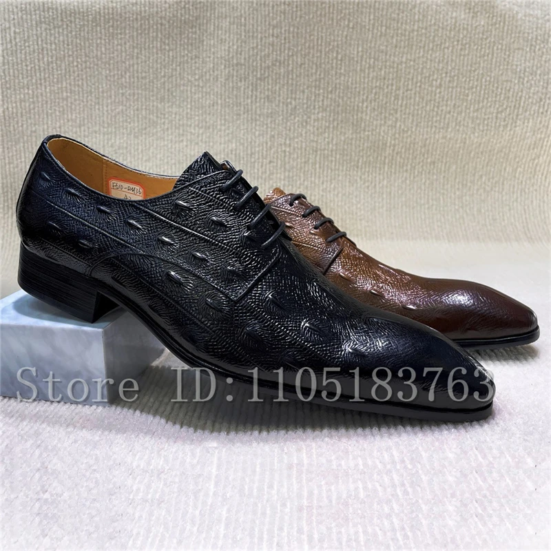 Luxury Genuine Leather Crocodile Pattern Oxfords, Men's Pointed Toe Lace Up Formal Dress Shoes for Business Office
Luxury Genuine Leather Crocodile Pattern Oxfords, Men's Pointed Toe Lace Up Formal Dress Shoes for Business Office