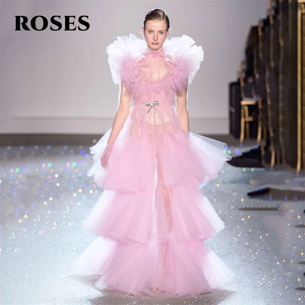 ROSES Pink A-Line Formal Dress Tulle Party Dresses for Wedding Scoop Special Occasion Dresses for Woman robe soirée Customized
ROSES Pink A-Line Formal Dress Tulle Party Dresses for Wedding Scoop Special Occasion Dresses for Woman robe soirée Customized