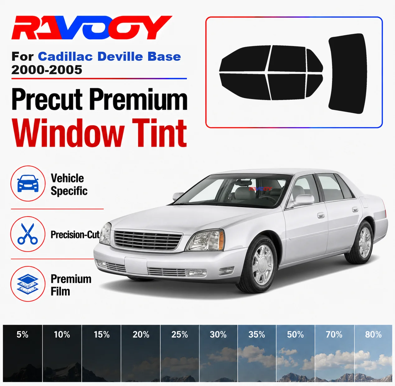 Premium Precut Window Tint Kit Front Windows Rear Windows Rear Windshield For Cadillac Deville Base 2000-2005 Nano Ceramic Film
Premium Precut Window Tint Kit Front Windows Rear Windows Rear Windshield For Cadillac Deville Base 2000-2005 Nano Ceramic Film