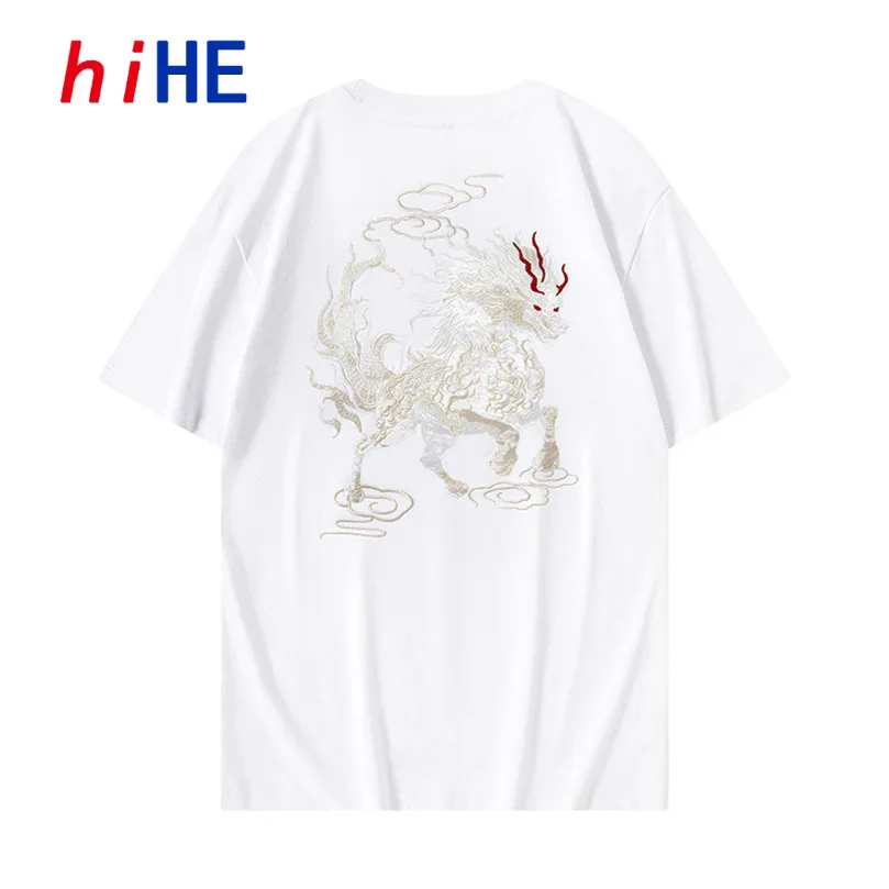 Summer Kylin Embroidery T Shirt Men Sukajan Cotton Short Sleeved Knit T-Shirt Oversize Handsome Boy Chic Tshirt
Summer Kylin Embroidery T Shirt Men Sukajan Cotton Short Sleeved Knit T-Shirt Oversize Handsome Boy Chic Tshirt