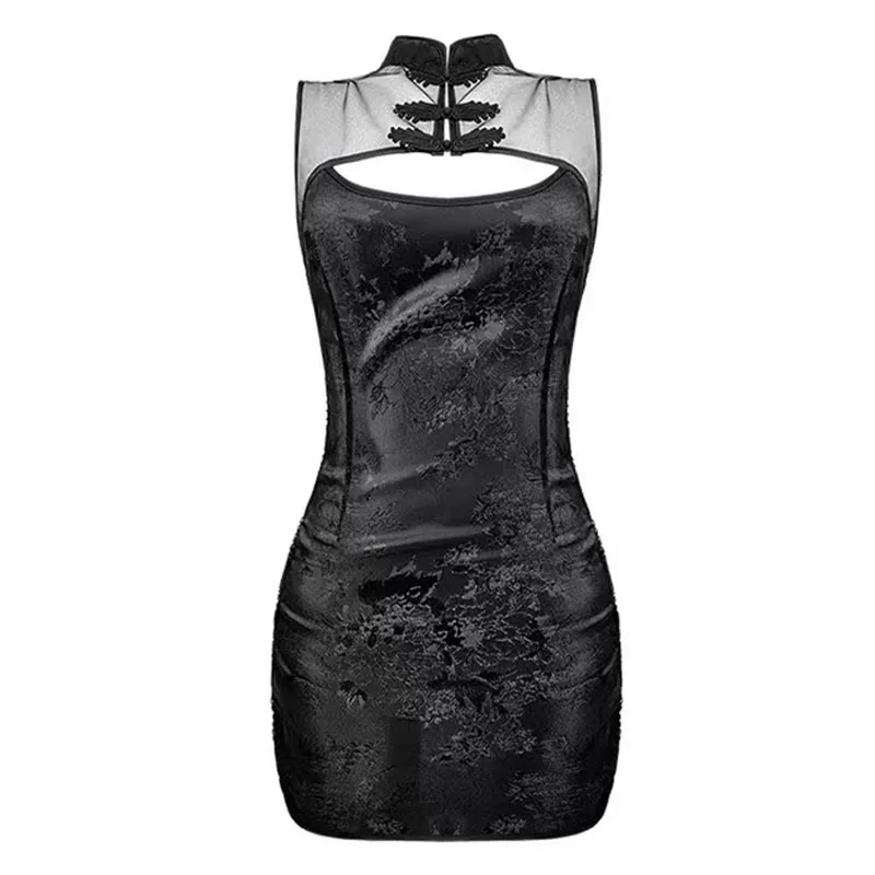 Chinese Sexy Cheongsam Lingerie Dress Women Side Split Lace Up Erotic Mesh Perspective Hollow Nightdress Small Chest Pajamas New
Chinese Sexy Cheongsam Lingerie Dress Women Side Split Lace Up Erotic Mesh Perspective Hollow Nightdress Small Chest Pajamas New