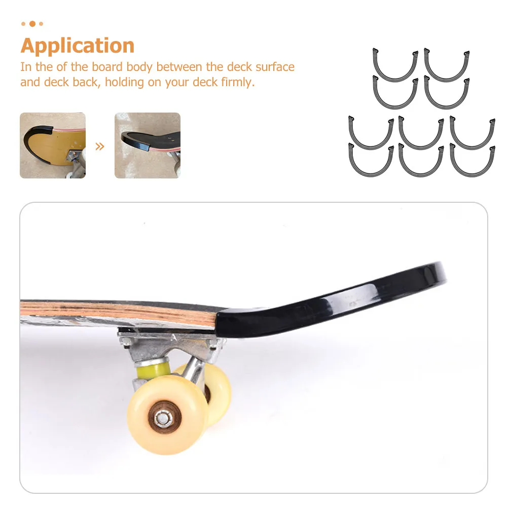 5 пар защитных накладок для скейтборда: прочные пластиковые бамперы для носовой и хвостовой части доски, износостойкие накладки для лонгборда
5 пар защитных накладок для скейтборда: прочные пластиковые бамперы для носовой и хвостовой части доски, износостойкие накладки для лонгборда