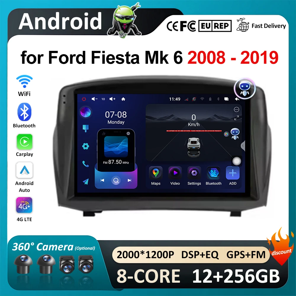 Система Android 9 дюймов для Ford Fiesta Mk 6 2008-2019 Разделенный экран 4G Автомобильный видео Мультимедийный плеер GPS-навигация Wi-Fi Автоинструменты
Система Android 9 дюймов для Ford Fiesta Mk 6 2008-2019 Разделенный экран 4G Автомобильный видео Мультимедийный плеер GPS-навигация Wi-Fi Автоинструменты