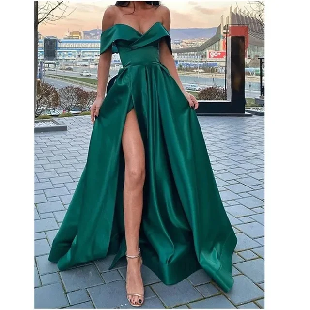 Off-Shoulder Green Evening Dress Party Gowns Vestidos De Festa Sexy High Side Split Sexy Corset Special Occasion Prom Dress
Off-Shoulder Green Evening Dress Party Gowns Vestidos De Festa Sexy High Side Split Sexy Corset Special Occasion Prom Dress