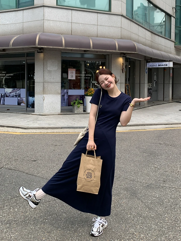 Comfortable Korean Style round Neck Backless Pure Color Dress Women's Casual Versatile Waist Cinched mid Length A-Line Dress
Comfortable Korean Style round Neck Backless Pure Color Dress Women's Casual Versatile Waist Cinched mid Length A-Line Dress