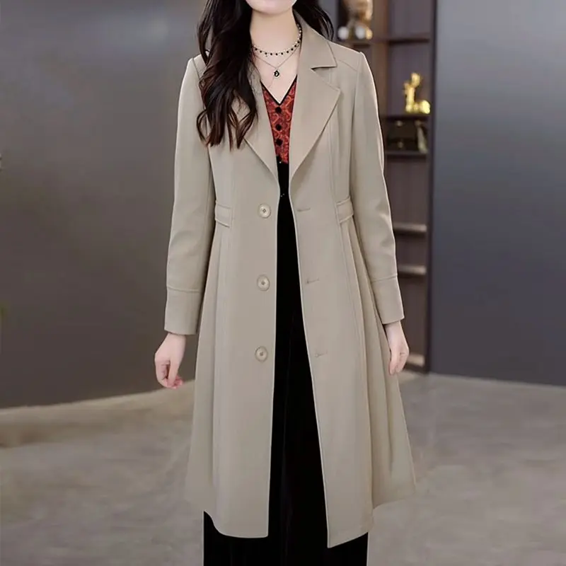 Elegant Slim Fit Women's Windbreaker Coat Spring Autumn Korean Style Fashionable Versatile Commute Polyester Fiber Long Sleeve
Elegant Slim Fit Women's Windbreaker Coat Spring Autumn Korean Style Fashionable Versatile Commute Polyester Fiber Long Sleeve