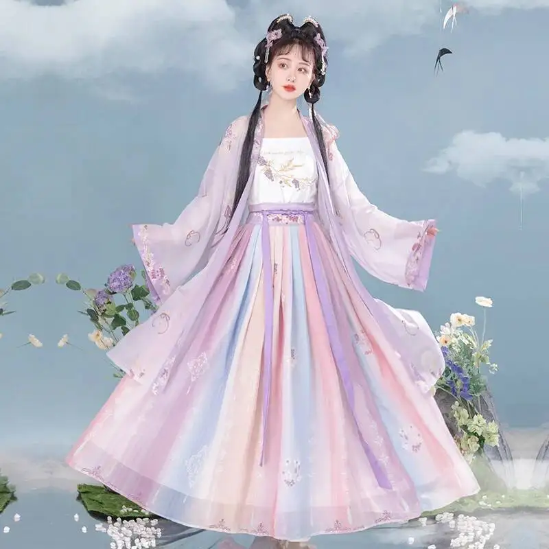 Chinese Hanfu Dress Flowing Maxi Dress Chinese Ancient Women Embroidery Dress Costume 3PCS Set For Shooting Graduation
Chinese Hanfu Dress Flowing Maxi Dress Chinese Ancient Women Embroidery Dress Costume 3PCS Set For Shooting Graduation