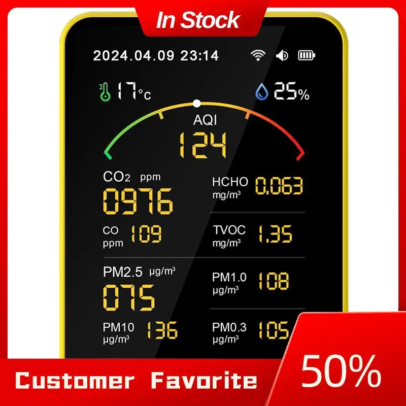 Top Sale 15 In 1 Carbon Dioxide Detector PM Formaldehyde Detector Tvoc Detector Temperature And Humidity
Top Sale 15 In 1 Carbon Dioxide Detector PM Formaldehyde Detector Tvoc Detector Temperature And Humidity