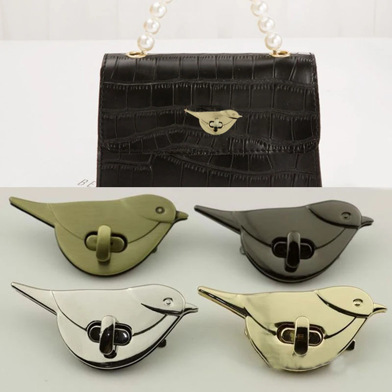 4 Colors Fashion New Bird Shape Clasp Turn Lock Twist Locks Metal Hardware For DIY Handbag Bag Purse Buckle Accessories
4 Colors Fashion New Bird Shape Clasp Turn Lock Twist Locks Metal Hardware For DIY Handbag Bag Purse Buckle Accessories