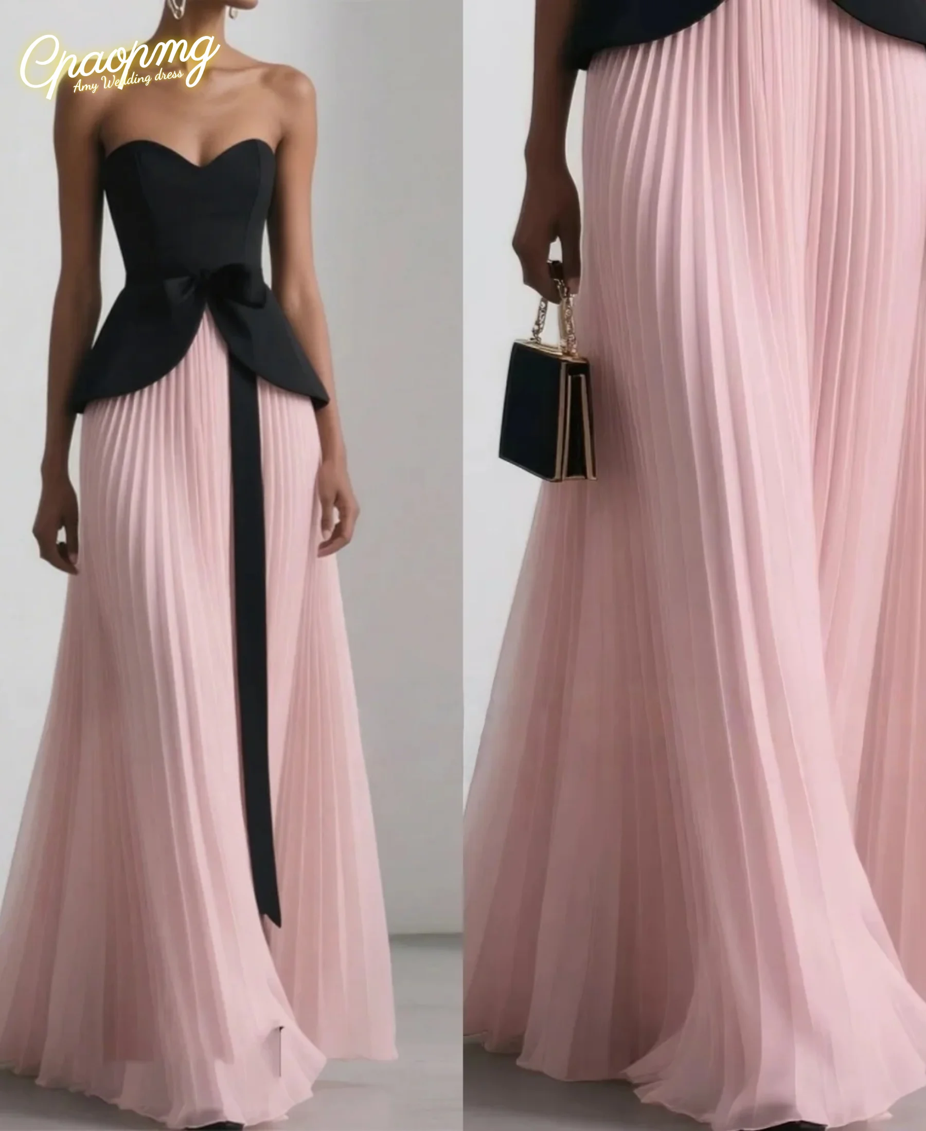 Элегантные женские вечерние платья по индивидуальному заказу, черное и розовое вечернее платье без бретелек, платье для выпускного вечера для торжественных случаев
Элегантные женские вечерние платья по индивидуальному заказу, черное и розовое вечернее платье без бретелек, платье для выпускного вечера для торжественных случаев