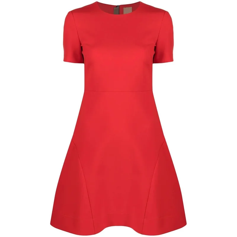 Red Monochrome Dress for Women, O-Neck, Short Sleeve, Line Dresses, Fashion, 47001
Red Monochrome Dress for Women, O-Neck, Short Sleeve, Line Dresses, Fashion, 47001