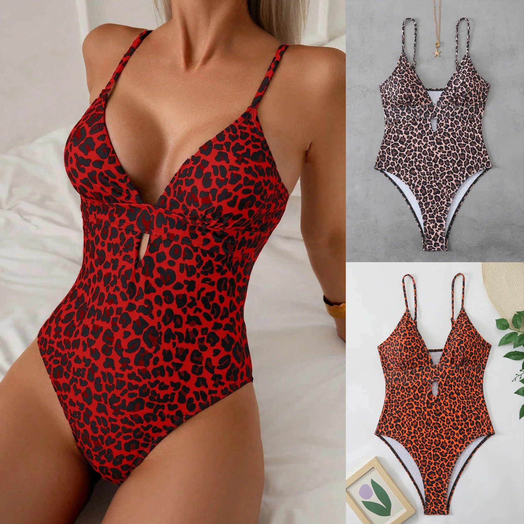 2026 New European American Swimsuit Sexy Suspender Leopard Print One Piece Bikini Bathing Suit Summer Beach Pool Party Swimwear
2026 New European American Swimsuit Sexy Suspender Leopard Print One Piece Bikini Bathing Suit Summer Beach Pool Party Swimwear