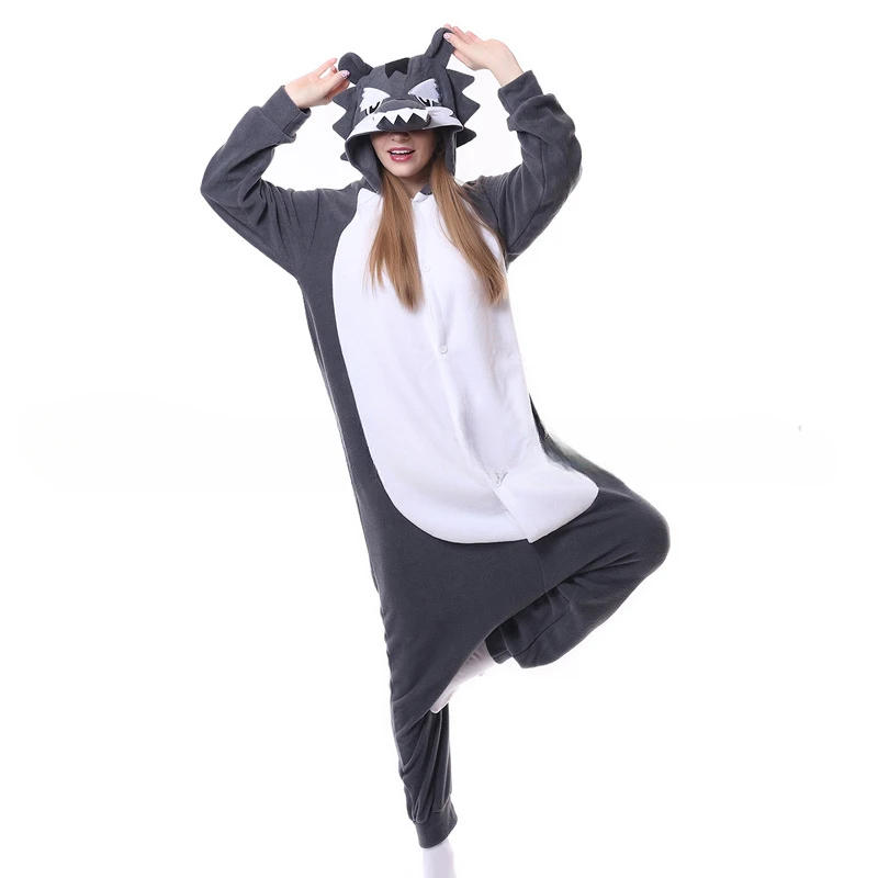 Big Gray Wolf One-piece Pajamas Long-sleeved Cartoon Animal Pajamas Loose Casual Loungewear Autumn Winter Adult Homewear
Big Gray Wolf One-piece Pajamas Long-sleeved Cartoon Animal Pajamas Loose Casual Loungewear Autumn Winter Adult Homewear
