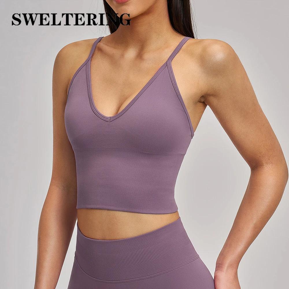 Женский сексуальный спортивный бюстгальтер с глубоким V-образным вырезом, бесшовный топ для йоги, противоударный бюстгальтер для бега, фитнес-бюстгальтер с эффектом пуш-ап для тренировок в зале
Женский сексуальный спортивный бюстгальтер с глубоким V-образным вырезом, бесшовный топ для йоги, противоударный бюстгальтер для бега, фитнес-бюстгальтер с эффектом пуш-ап для тренировок в зале