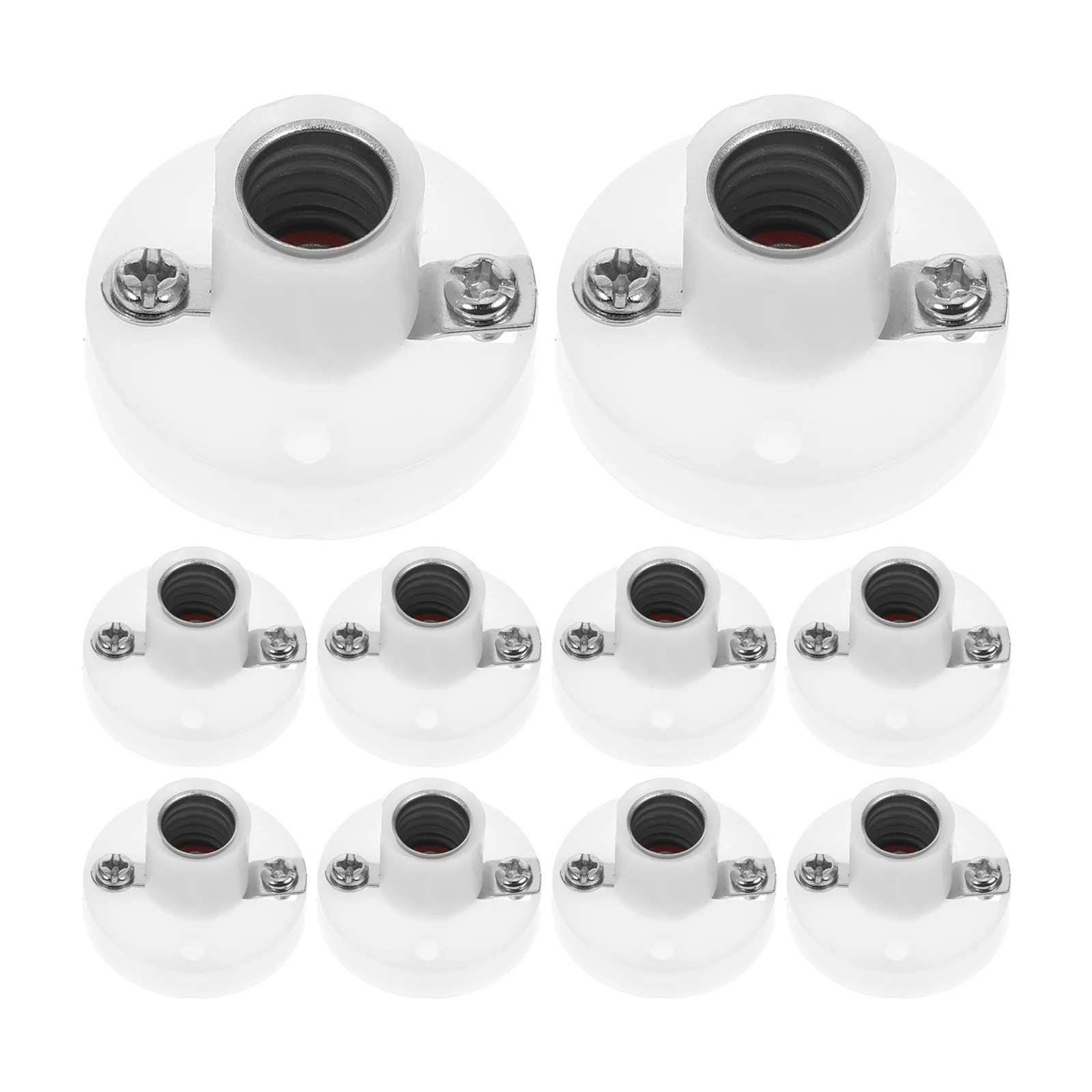 10 Pcs Bulb Lamp Holder Mini LED Light Adapter Chandelier Base White Pendant Socket Kit
10 Pcs Bulb Lamp Holder Mini LED Light Adapter Chandelier Base White Pendant Socket Kit