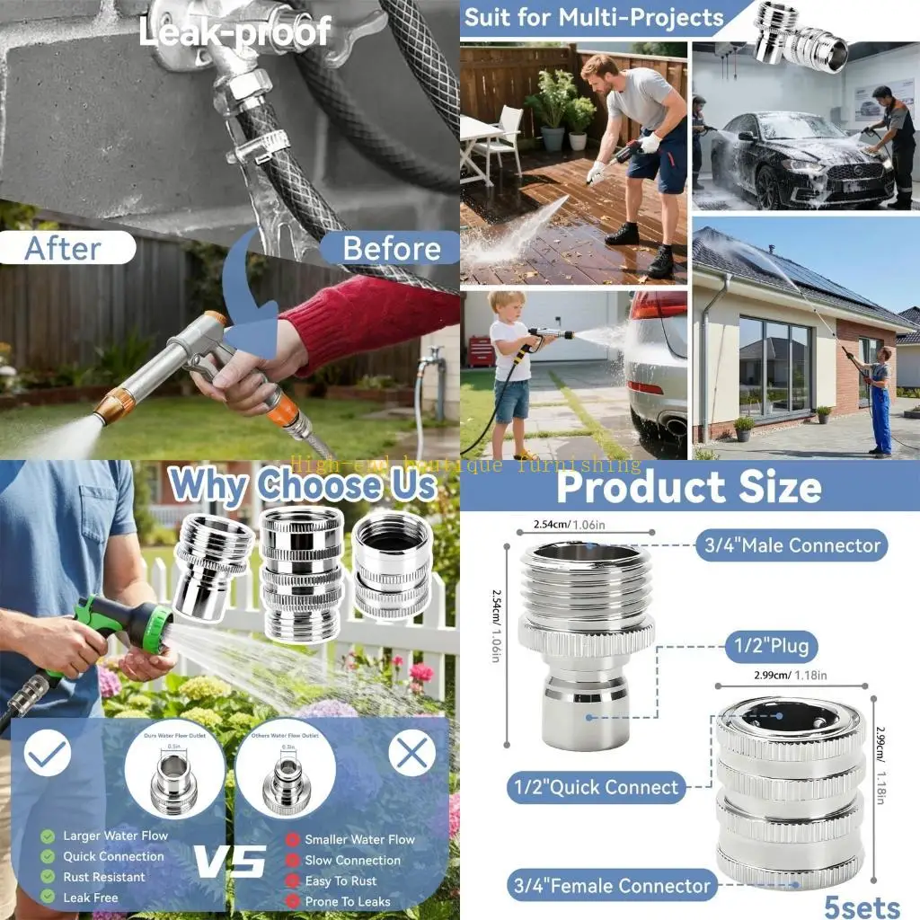 L9NB 10Pcs Multipurpose Garden Hose Quick Connector Fittings Stainless Steel Water Hose
L9NB 10Pcs Multipurpose Garden Hose Quick Connector Fittings Stainless Steel Water Hose